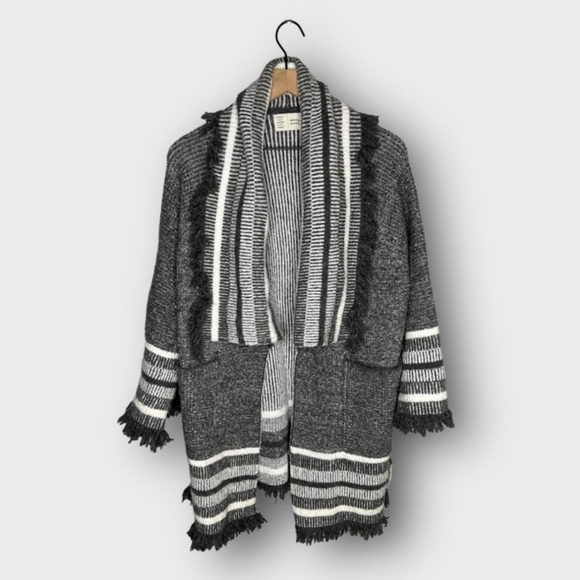 Anthropologie Oversized Fringe Western Sweater Cardigan Kimono - Picture 10 of 10